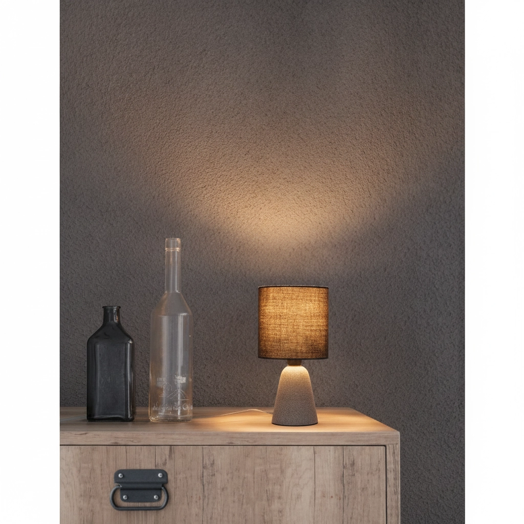 Tischlampe Zero weiß mit weißer Kapuze