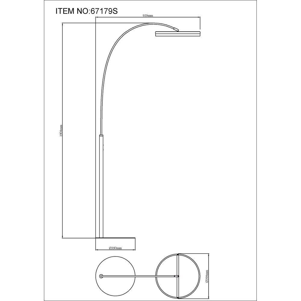 Design-Bogenlampe Della Schwarz Globo 9007371465743
