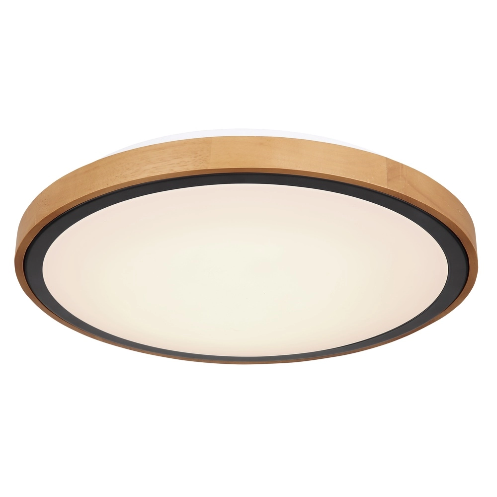 Deckenlampe Bruno Ø 43.7 schwarz mit Holz