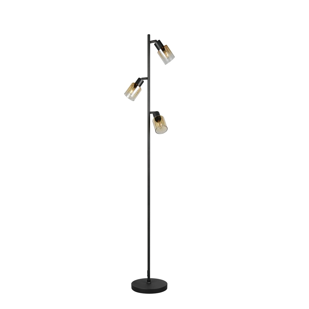 Stehlampe Cadiz 3-flammiges Braunglas Trio 4017807653472