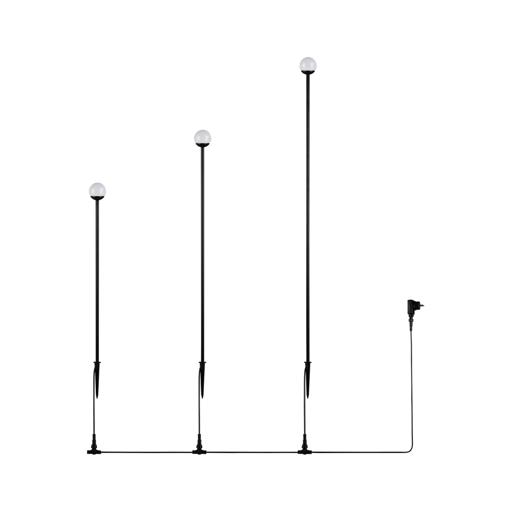 Gartenlampe Scoop Schwarz Trio 4017807697599