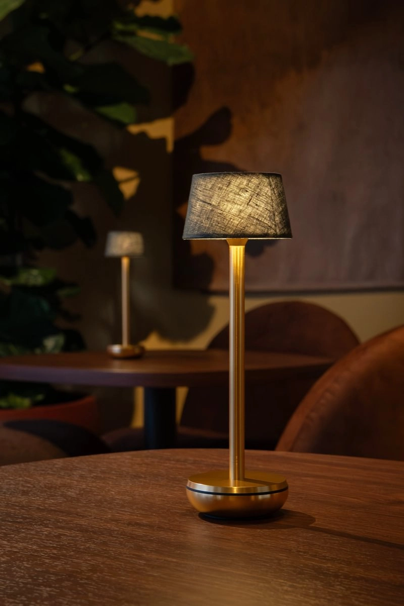 Air Gold/Emerald Linen Wiederaufladbare Tischlampe Humble 8721154303534