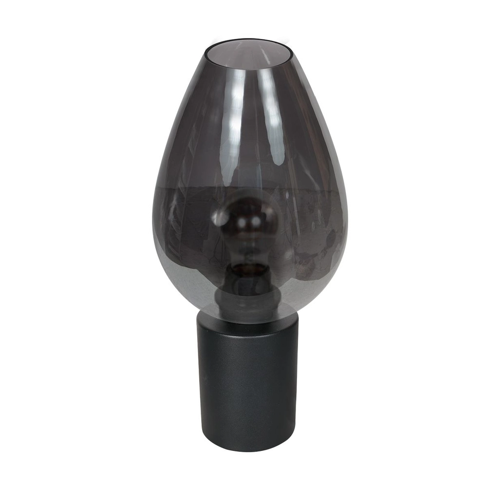 Tischlampe Bloeba Rauchglas Ø 22,5cm