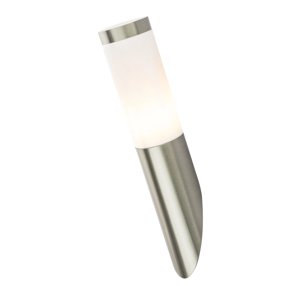 Außenlampe Boston Edelstahl mit Weiß