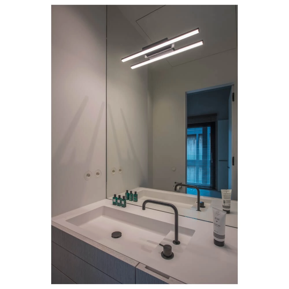 LED-Spiegelbeleuchtung Glenos II Schwarz SLV 4024163236584