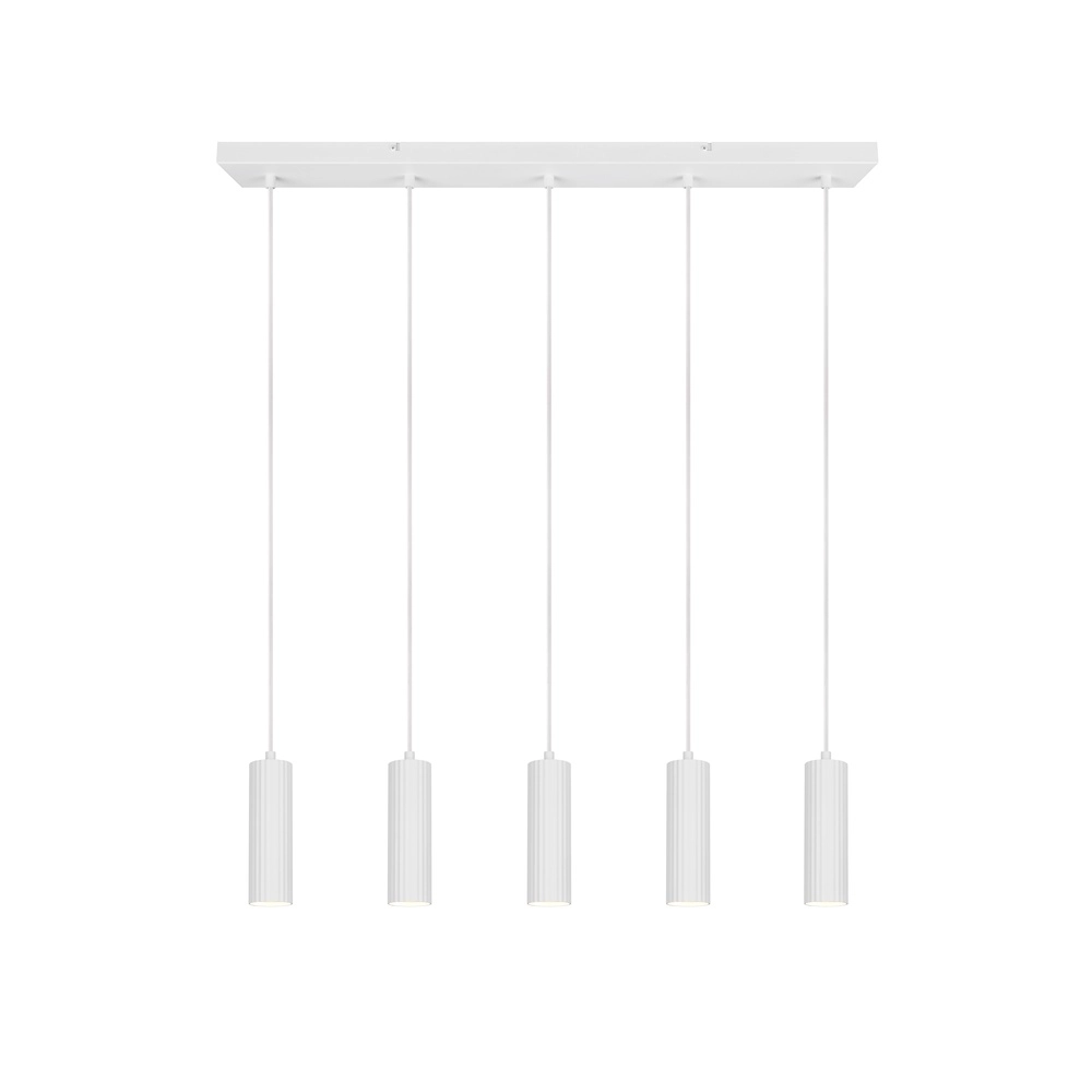 5-flammige Pendelleuchte Soka weiß Trio 4017807658514