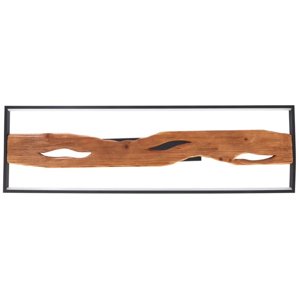 Deckenleuchte schwarz mit Holz Chaumont 100cm Brilliant 4004353435270