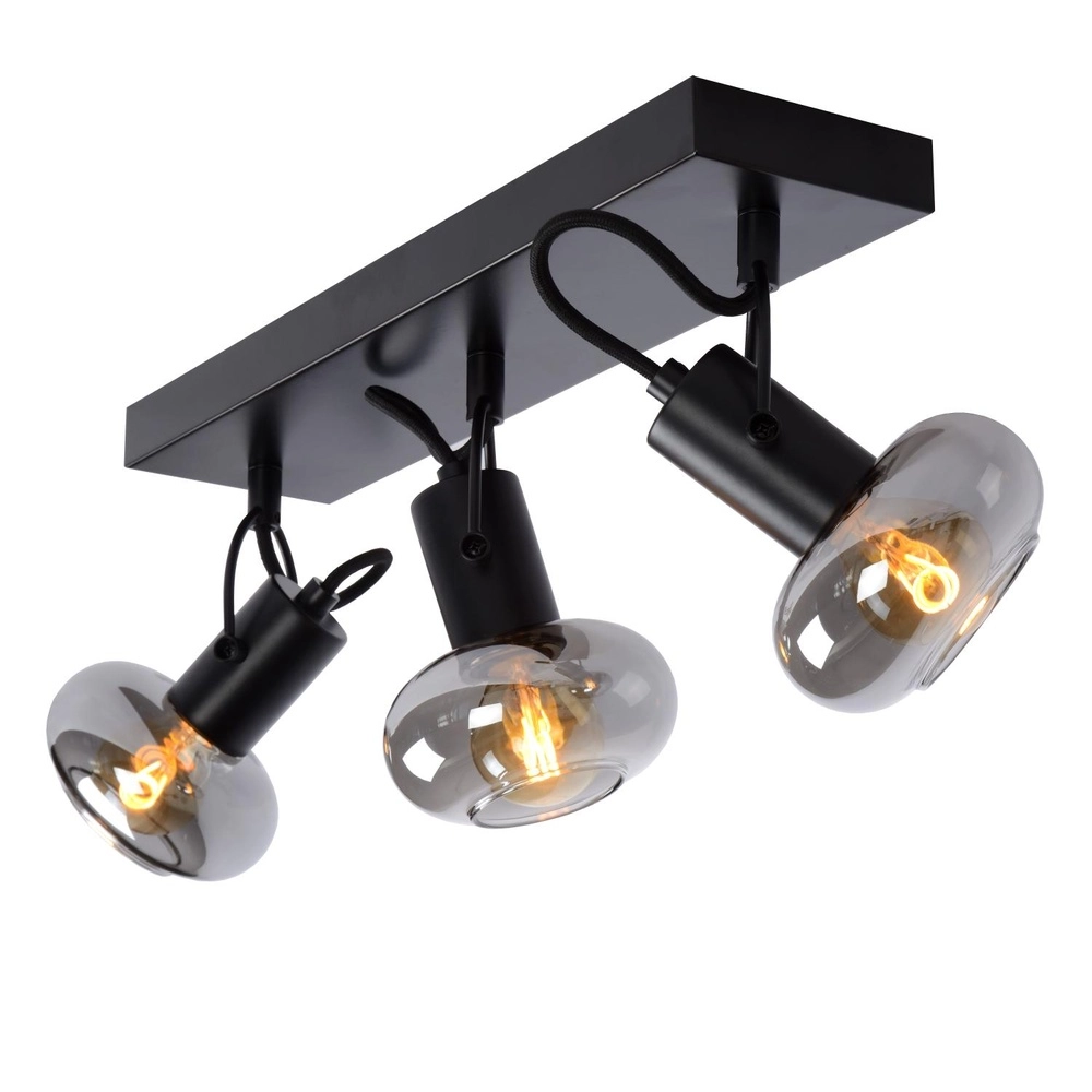 Deckenlampe Madee 3-Licht Schwarz Lucide 5411212176790