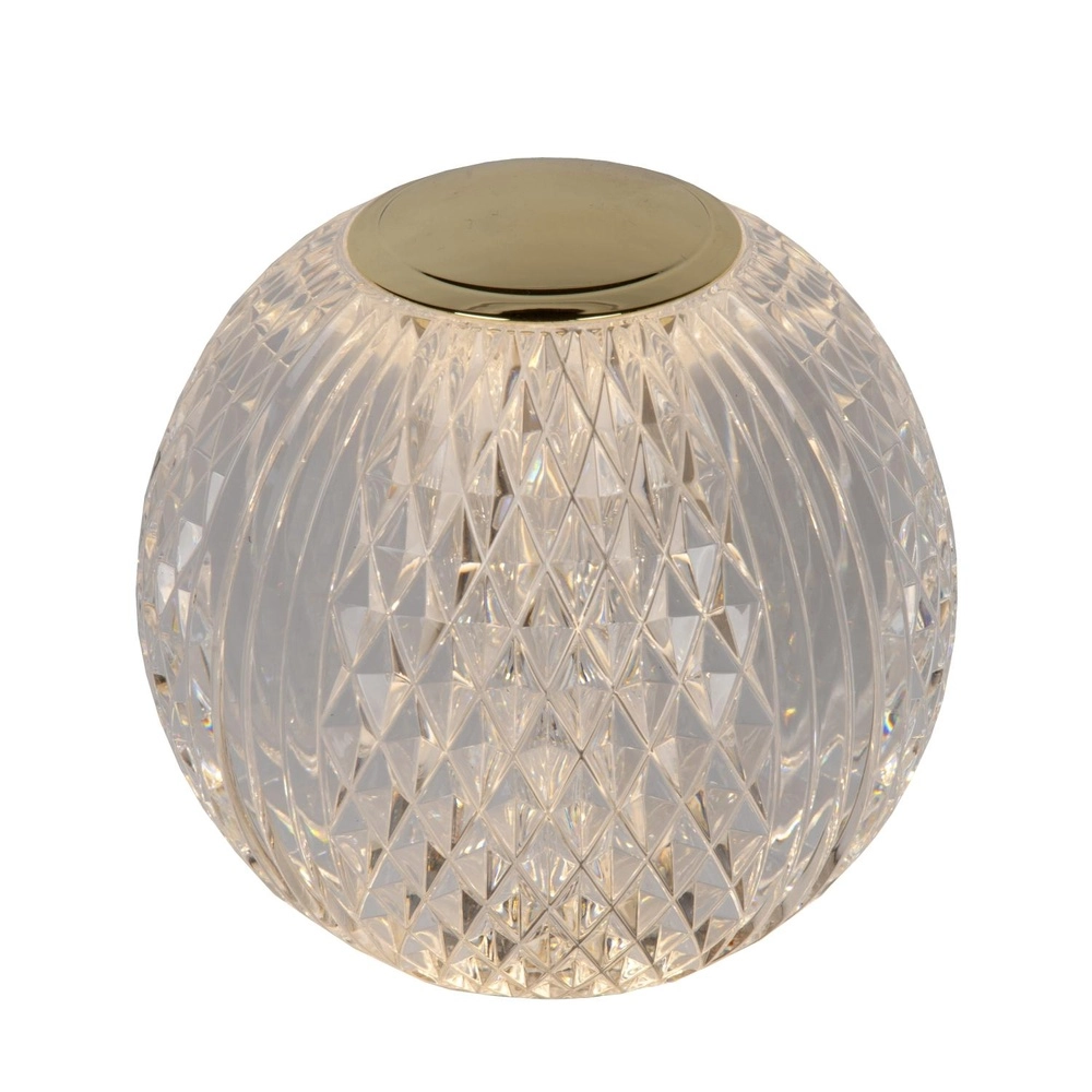 Goldene Tischlampe Cintra wiederaufladbare Ø 11cm - 3000K Lucide 5411212134363