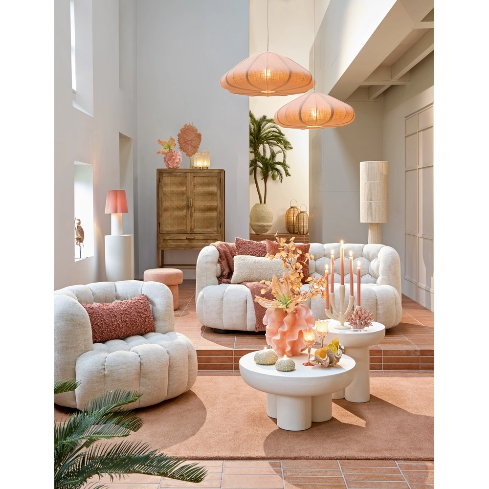 Stoff-Pendellampe Cesano Ø 50cm – hellrosa Light & Living 8717807779283