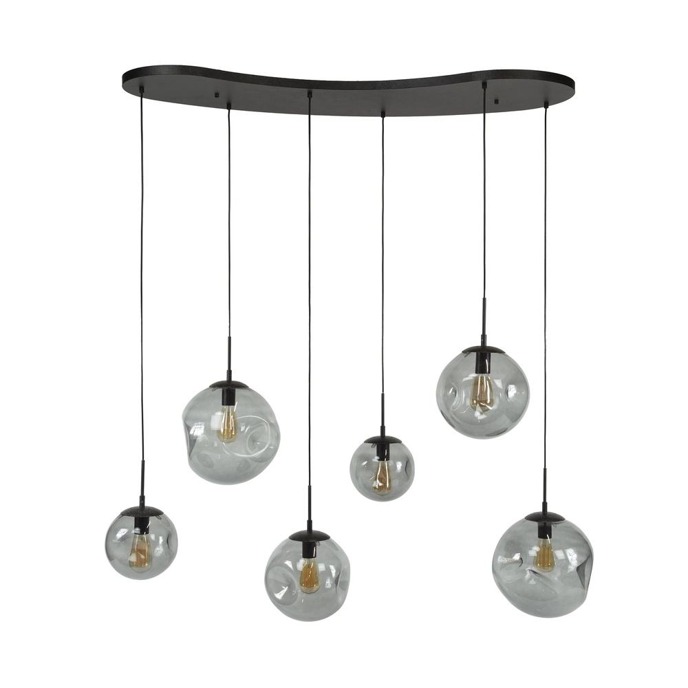 6-Licht Pendellampe Stellar mit organischer Deckenplatte Lyora 8716803511729