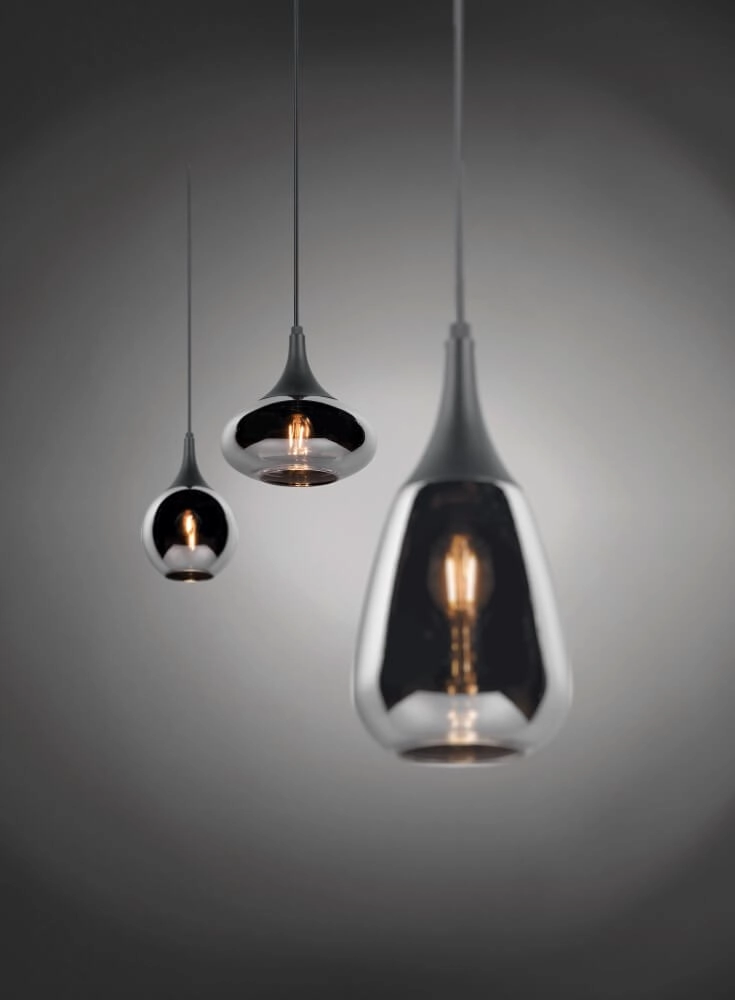 Hängelampe mit 3 Leuchten Lumina mit Rauchglas Trio 4017807542271