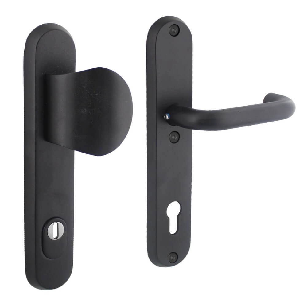 Haustürbeschläge Vurano PC 92mm Kernzugsicherung schwarz Intersteel 8714186405628