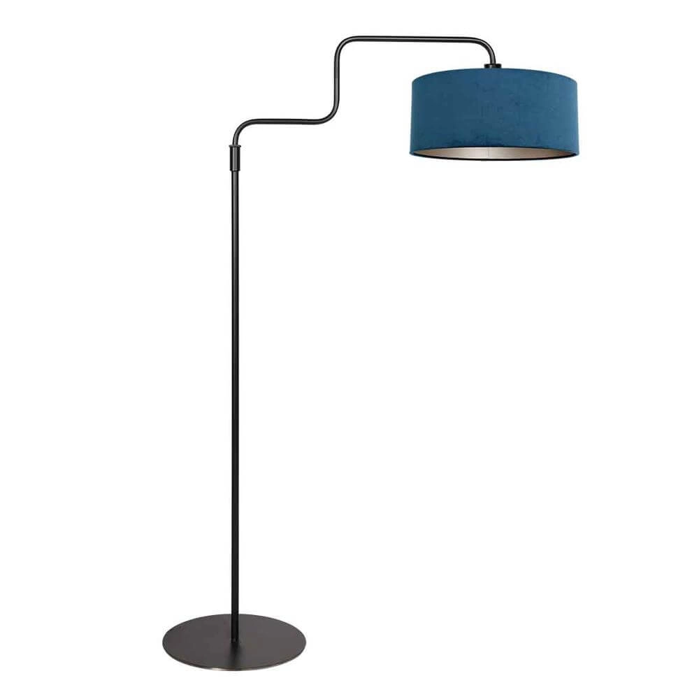 Stehlampe Bloeba schwarz mit blauer Kapuze Steinhauer 8712746177015