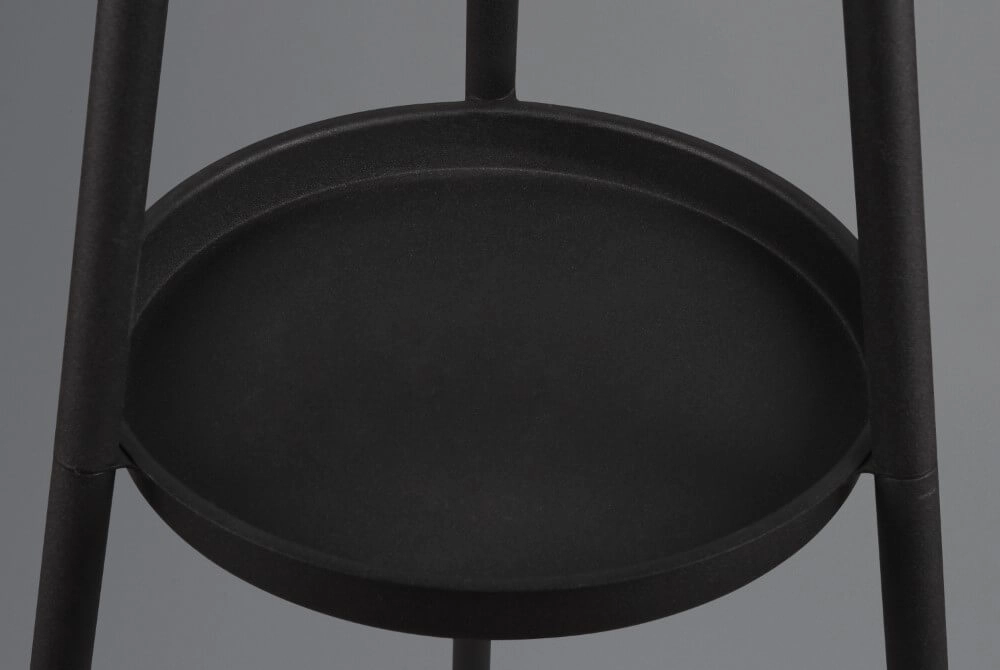 Stehende Stehlampe Colette schwarz mit taupefarbenem Farbton Trio 4017807574548