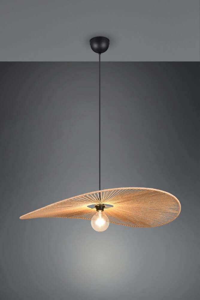 Große japandi Pendelleuchte Laurine Ø 78cm Trio 4017807637632