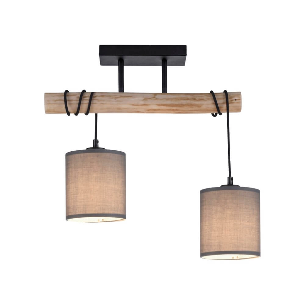 Ländliche Deckenleuchte Green Tribu Taupe Just Light 4043689995164