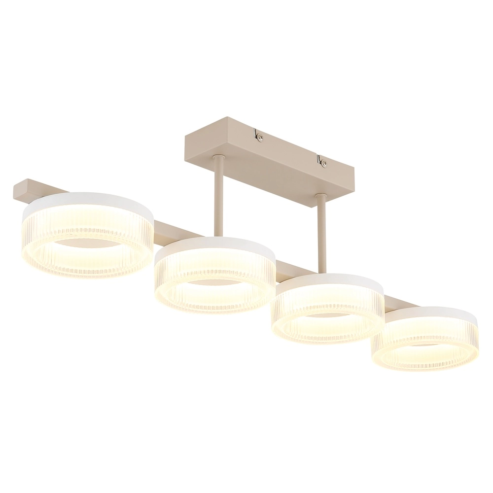 Moderne Deckenleuchte Zara sandbraun 67cm