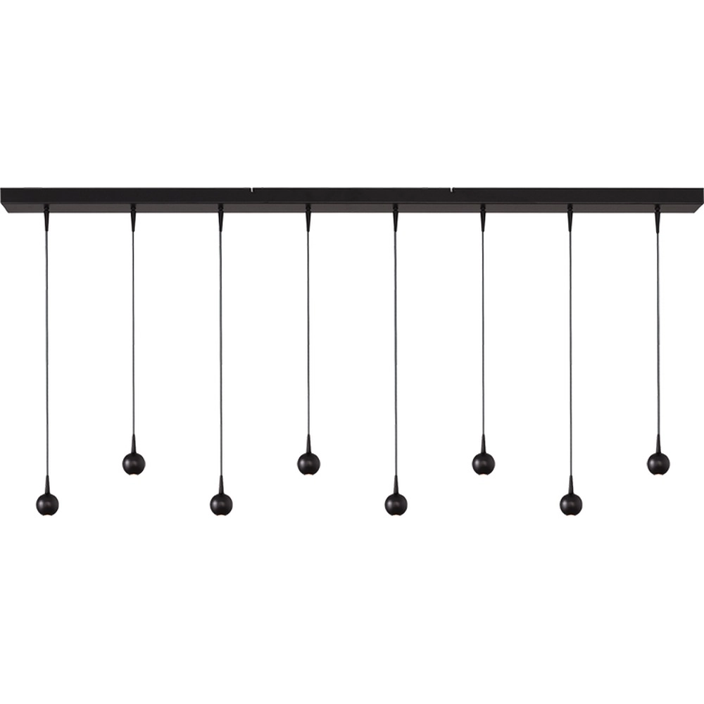 8-Licht Pendellampe Talana 160 x 8 cm schwarz Ø 6 cm Breite