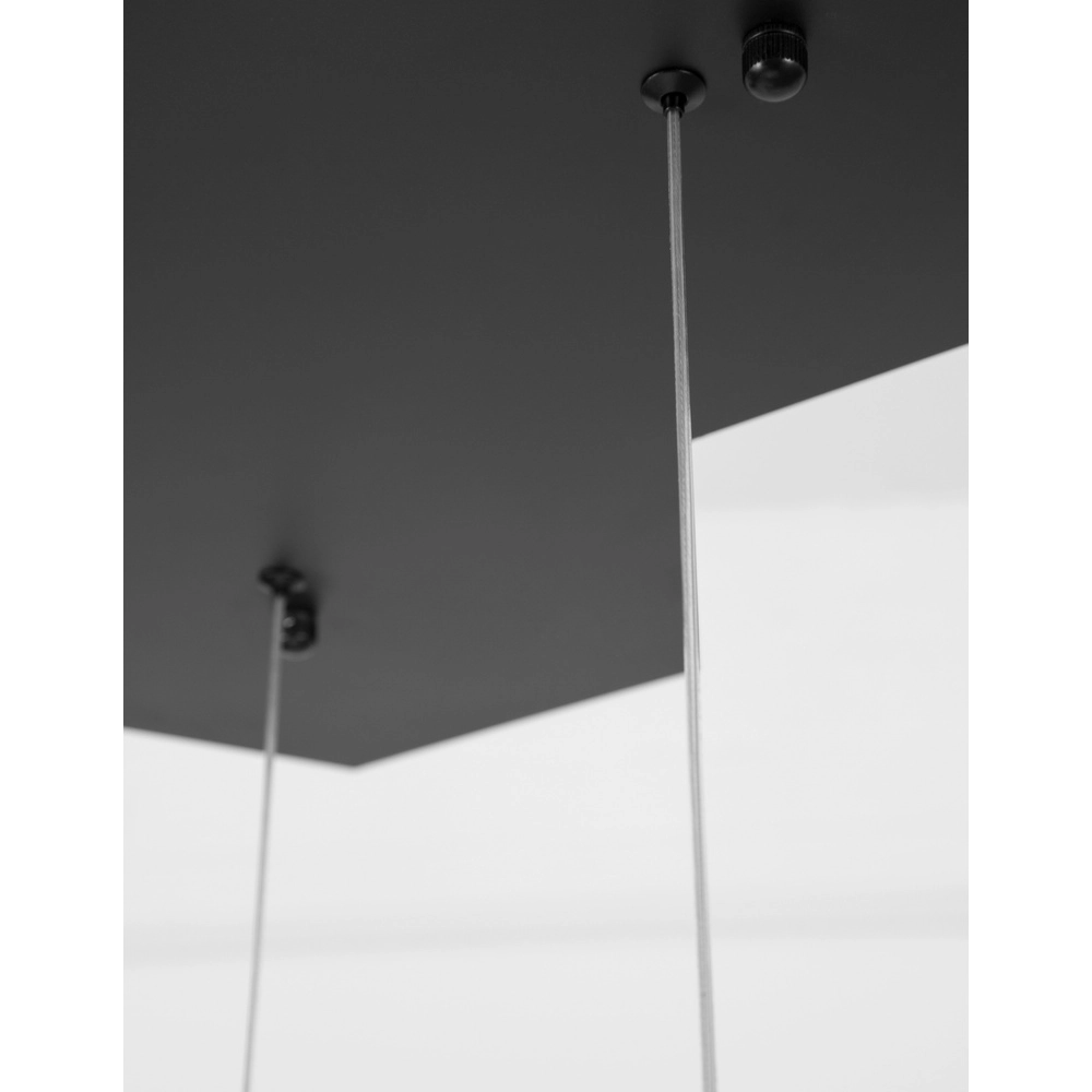 Quadratische Pendelleuchte Gabbia Schwarzes Dreibettzimmer Lyora 5212017423412