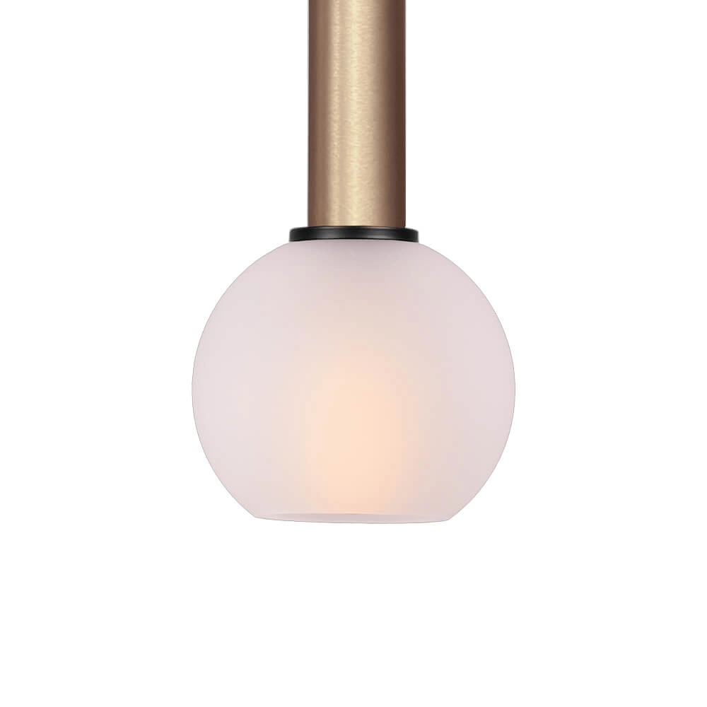 Hängelampe Ø 15cm Bella 2 Messinggold mit mattweißem Glas Masterlight 8718121333991