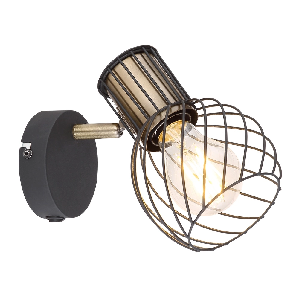 Wandlampe Argusto Schwarz
