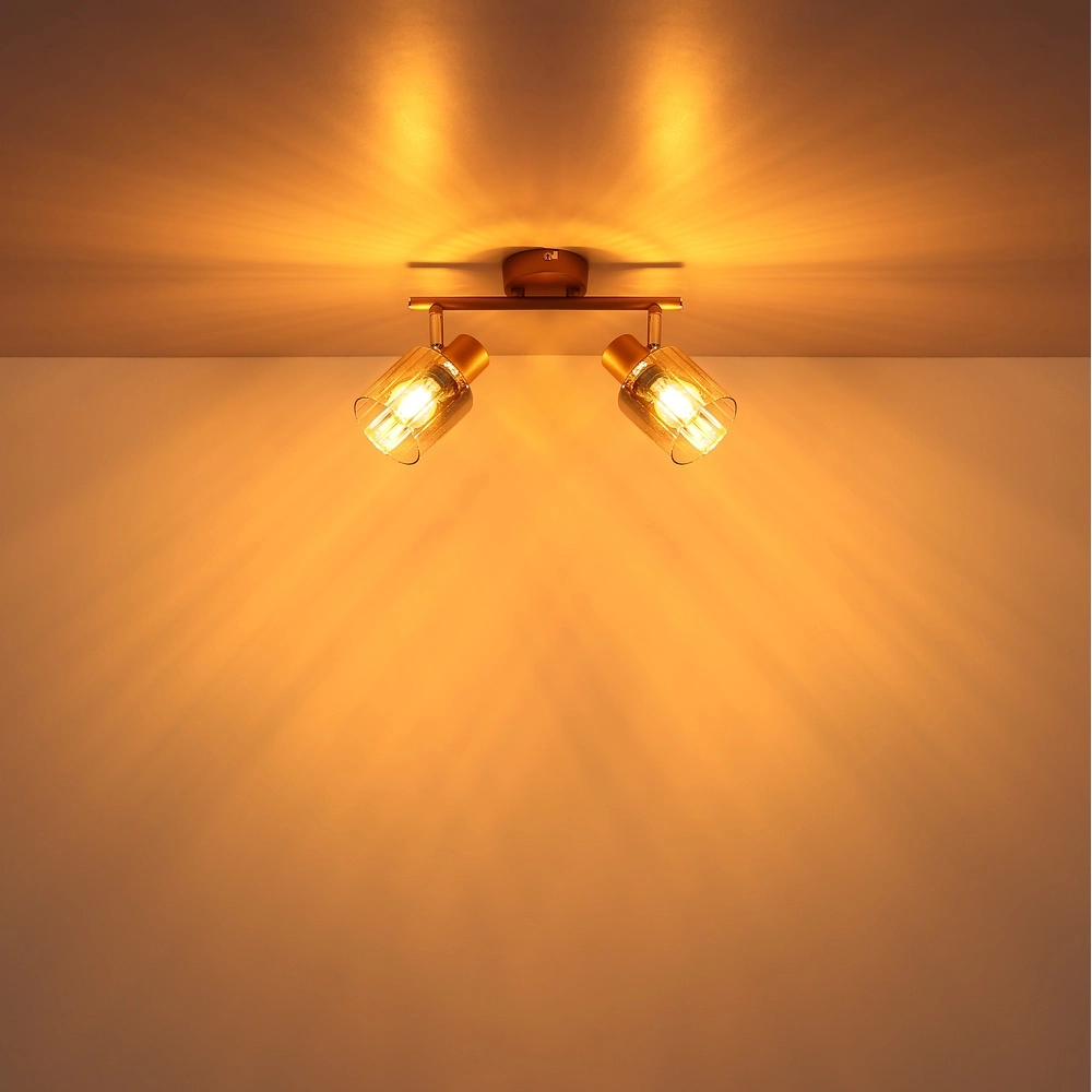Deckenlampe Walton 2-helles Kaffeebraun Globo 9007371592173