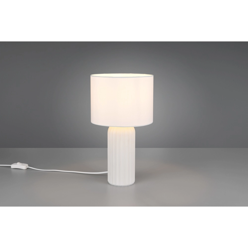 Tischlampe Blair Ø 20cm weiß Trio 4017807654387
