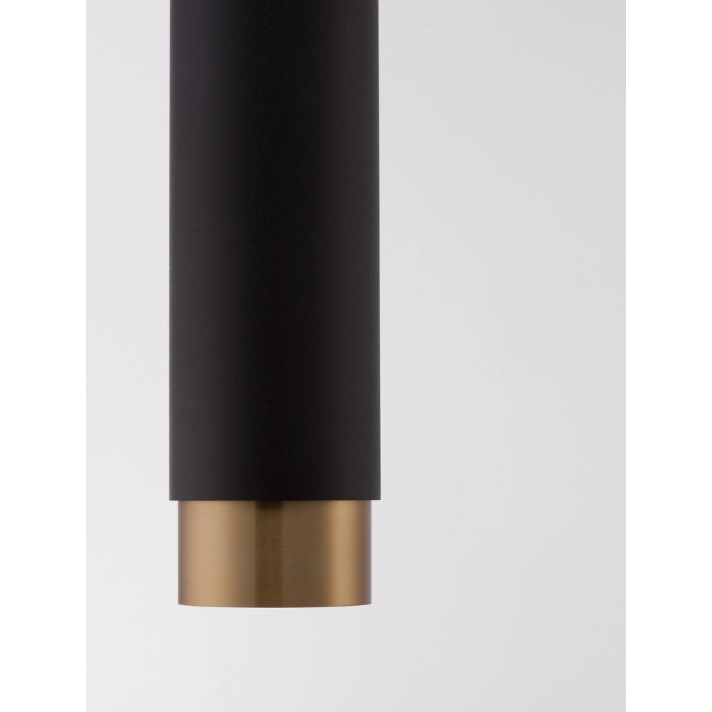 Pendelleuchte Pongo M Single 30cm schwarz mit gold Lyora 5212017430328
