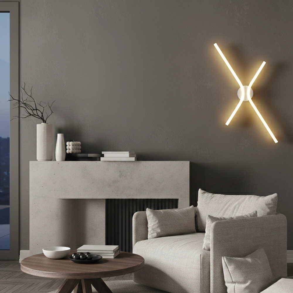 Design-Wandleuchte Akro weiß