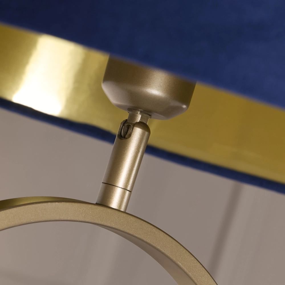 Stehlampe Modish Bronze mit blauer Kappe Searchlight 5053423307602
