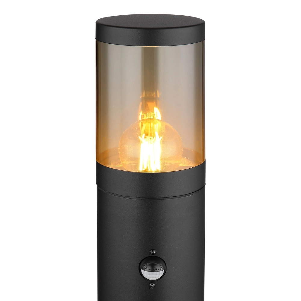 Moderne Gartenlampe Xeloo Schwarz mit Sensor Globo 9007371438280