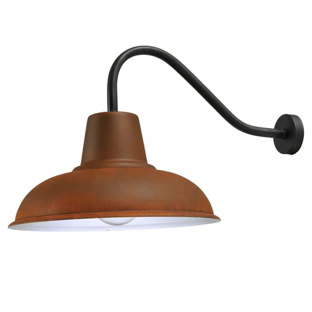 Wandlampe Industria 73 cm rostbraun mit schwarz