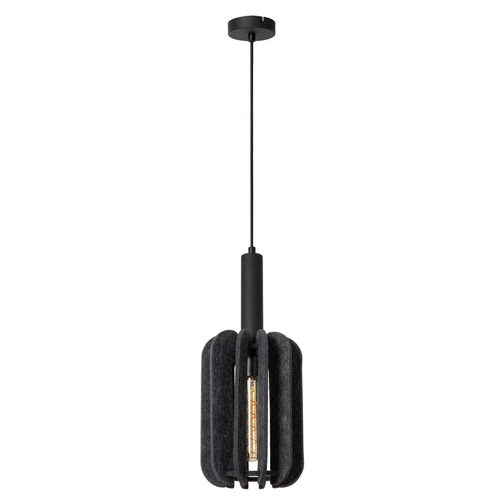 Elegante Pendellampe Rafal Schwarz mit Grau