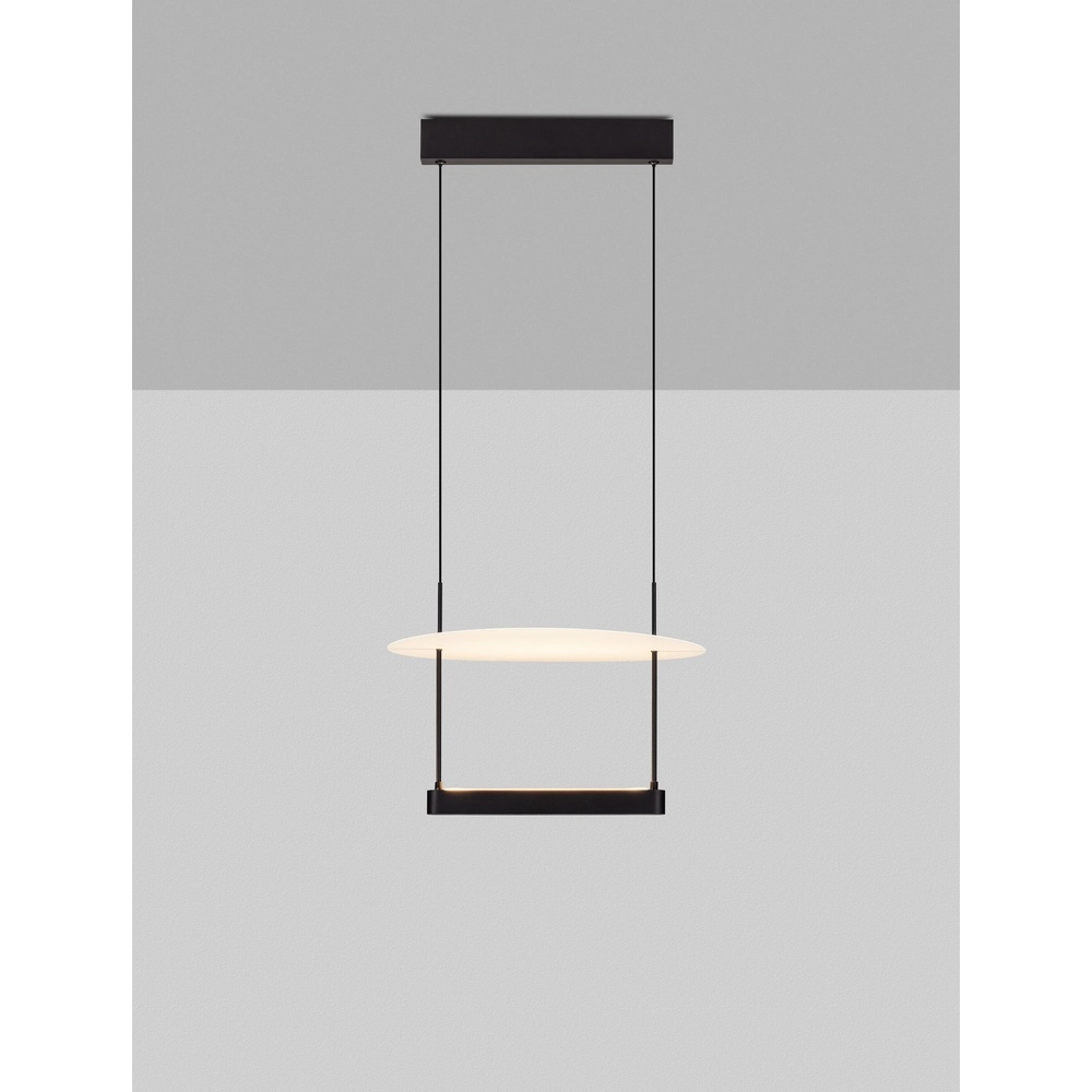 Design-Pendelleuchte Diona Ø 40cm schwarz mit weiß