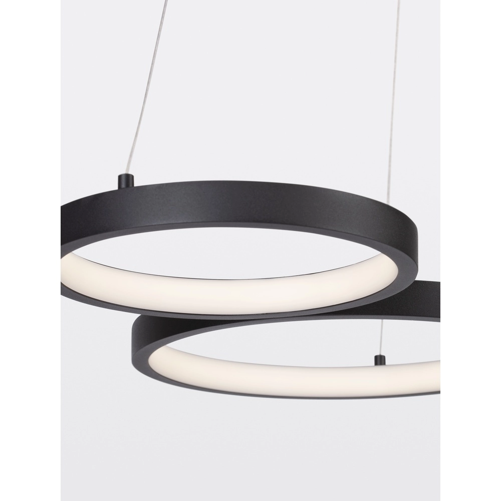 Moderne Pendelleuchte Magnus schwarz 55cm Lyora 5212017433169
