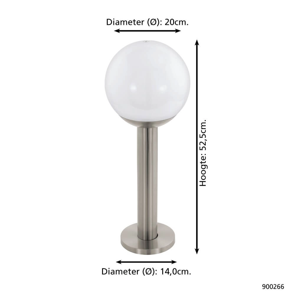 Stehlampe Zigbee Nisia-Z 20x25,2cm Edelstahl Eglo 9008606232673