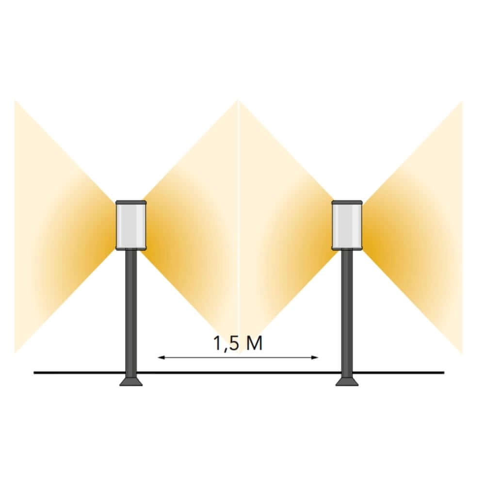 Terrace lamp Eros Low black Lightpro 8719979282813