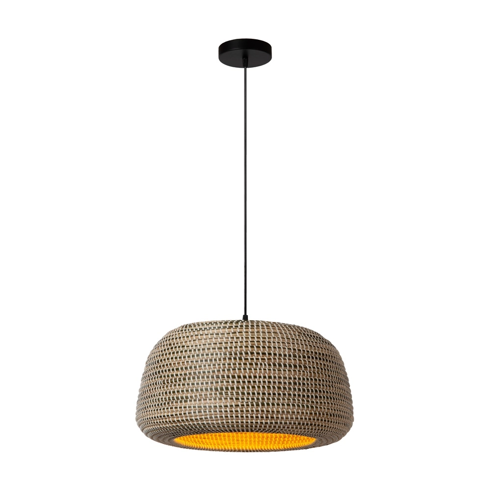 Seegras-Pendellampe Maduka Ø 47cm – braun Premium by Lucide 5411212106063
