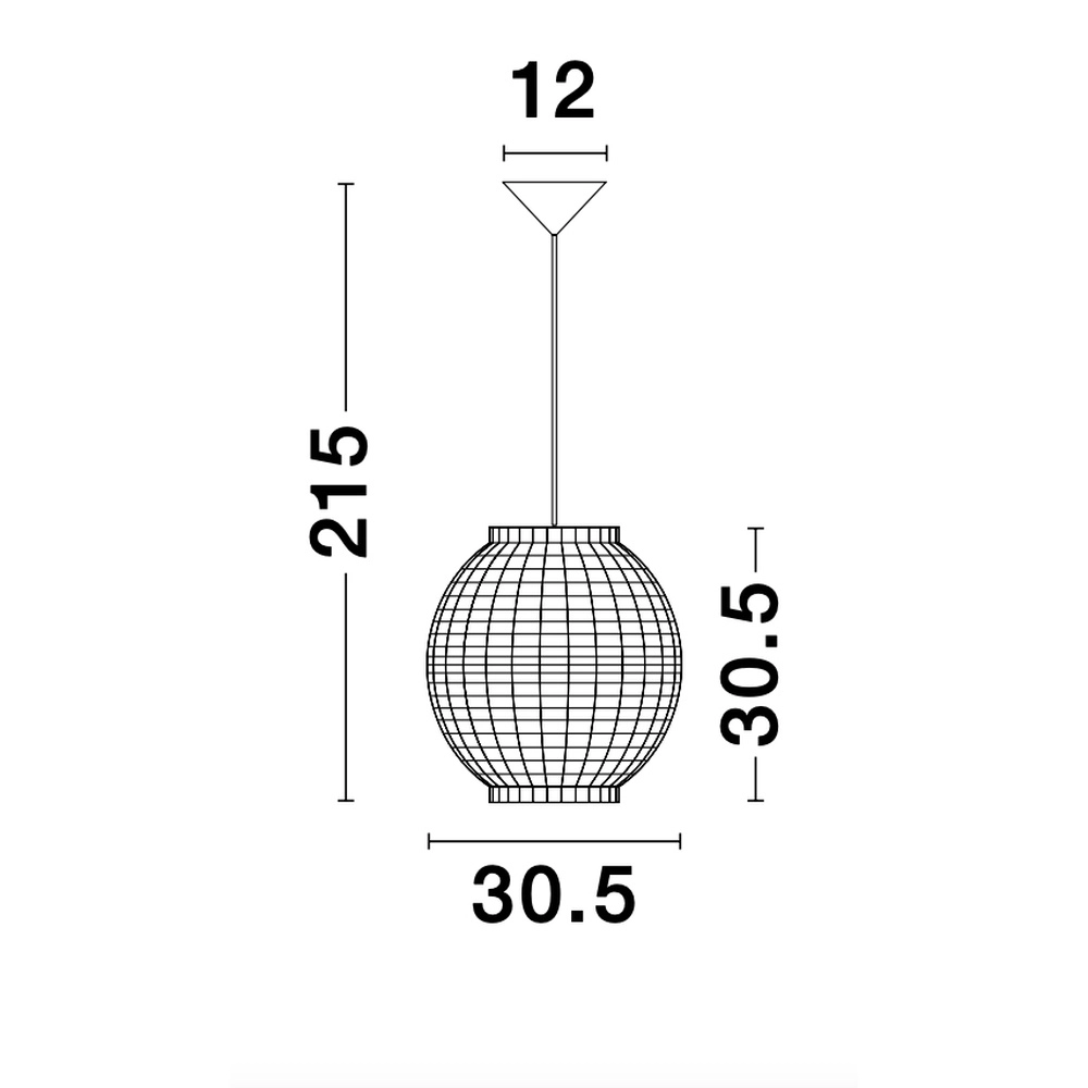Rattan Pendelleuchte Griffin Ø 30,5cm Lyora 5212017421333