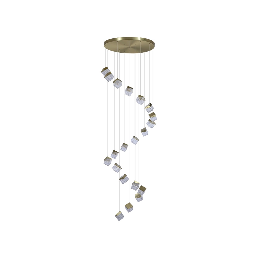 Design Vide Lampe Cuboid 20-helles Gold Searchlight 5053423302171