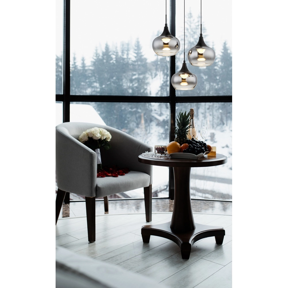 Design-Pendellampe Lui 3-Licht Schwarz Globo 9007371586608