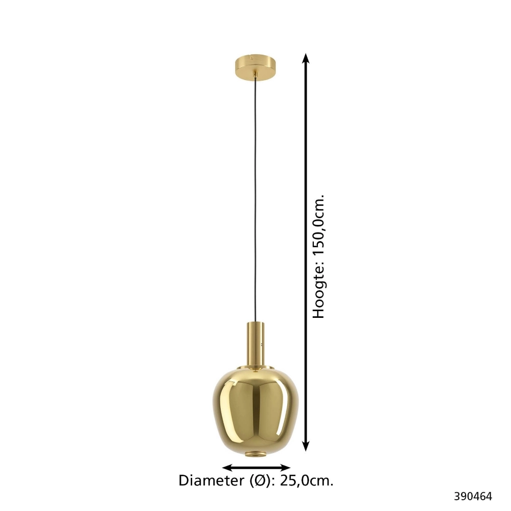 Design-Pendellampe Fruitera gold Ø 25cm Stars of Light 9008606360048