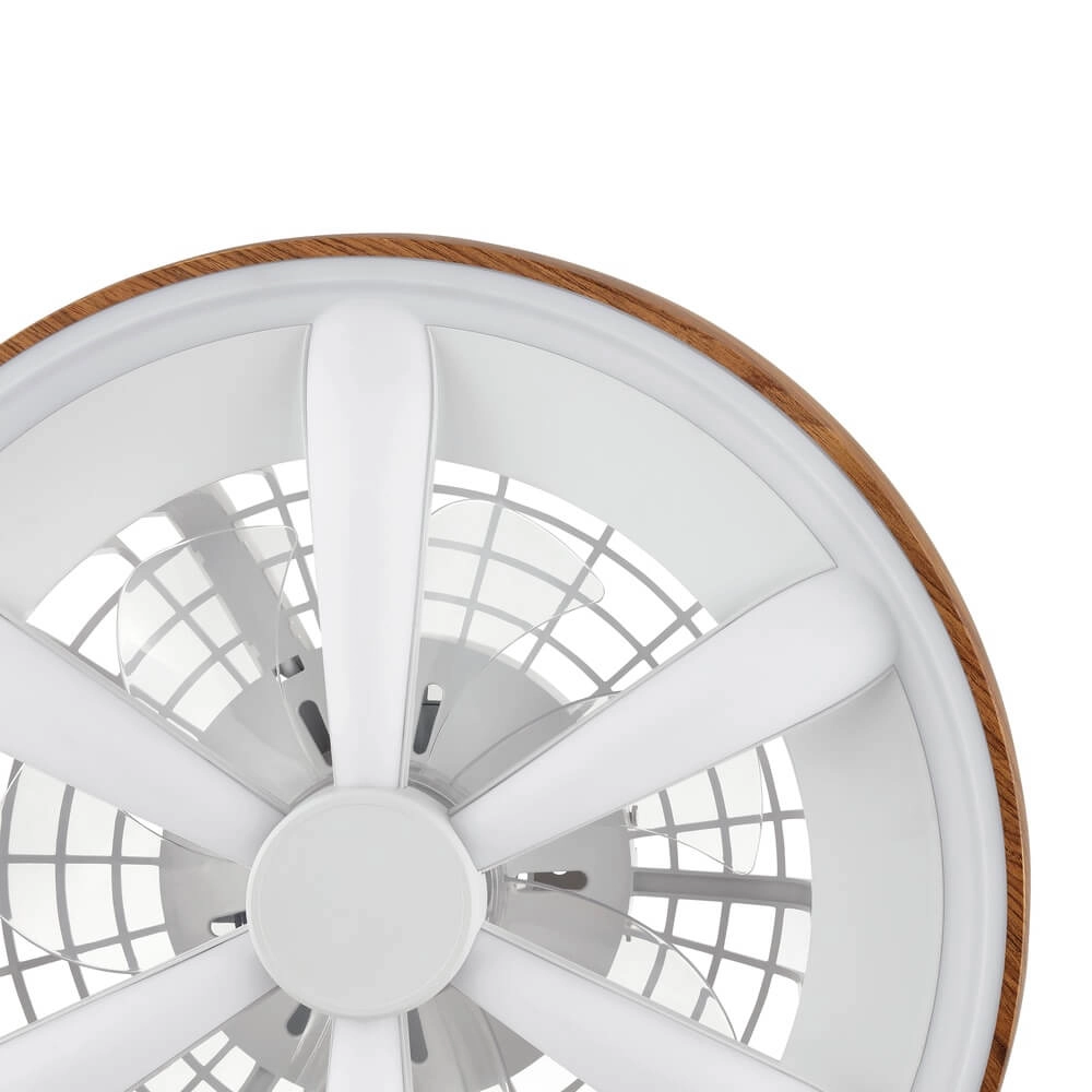 Deckenventilator in Holzoptik Gaiano mit RGB-Lampe Brilliant 4004353455728