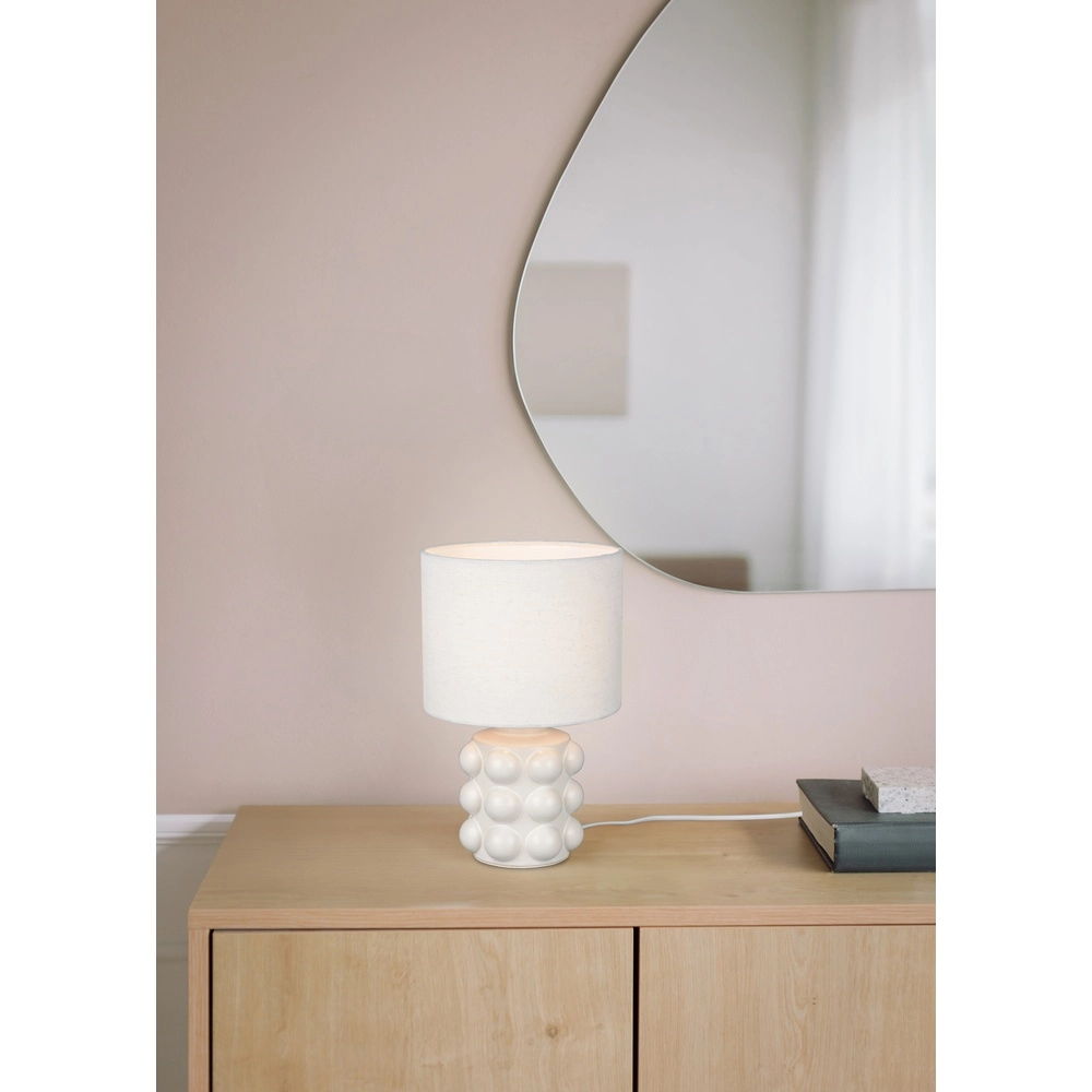 Tischlampe Kate weiß Ø 20cm Trio 4017807662535