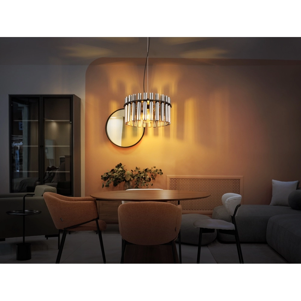 Pendellampe Gorley II Schwarz mit Glasstangen Globo 9007371586110