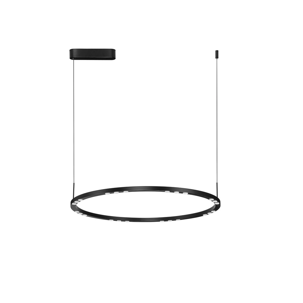 Schlanke Pendelleuchte Lunette schwarz Ø 80cm Lyora 5212017465207