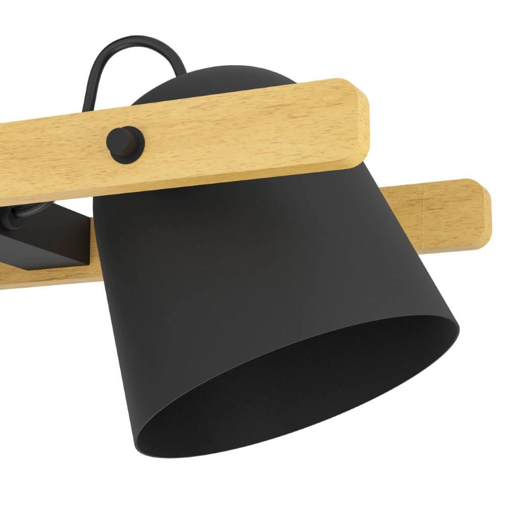 Deckenleuchte mit 4 Leuchten Hornwood-Z Schwarz Eglo 9008606274284