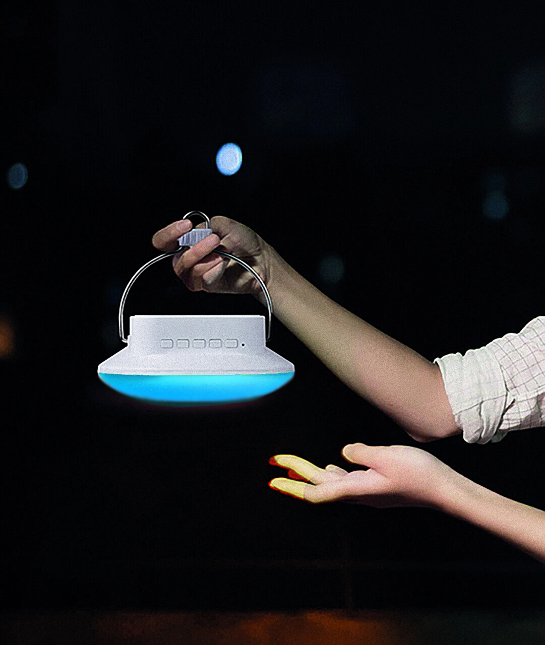 Table lamp Disc RGB white GardenLights 5907800858907