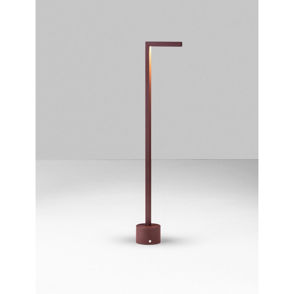 Schlanke Gartenleuchte Pipe Rostbraun 64,5cm Lyora 5212017465559